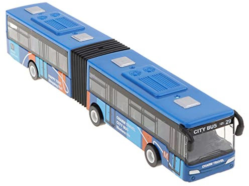 harayaa Ornamenti Giocattolo Modello Autobus in Miniatura 1:64, Blu