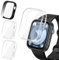 iVoler 3 Pezzi HD Clear Cover con Pellicola Protettiva per Huawei Watch Fit 3, Copertura Completa Custodia Anti-Graffio Ultra Sottile Morbida TPU Case, 2 Trasparente + 1 Nero