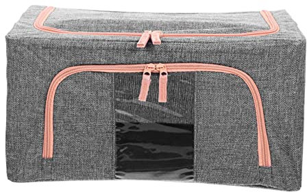 TINEASUR Aufbewahrungskorb Aus Baumwollleinen Für Die Uni Box Mit Reißverschlussdeckel Für Die Aufbewahrung in Der Waschküche Zu Hause