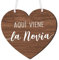 BETESSIN Cartel de Boda en Español, Cartel Madera ¨Aquí Viene La Novia¨, Colgante Madera Adorno de Boda Niños Niñas para Indicar La Entrada de Novia Decoración Llegada de Novia