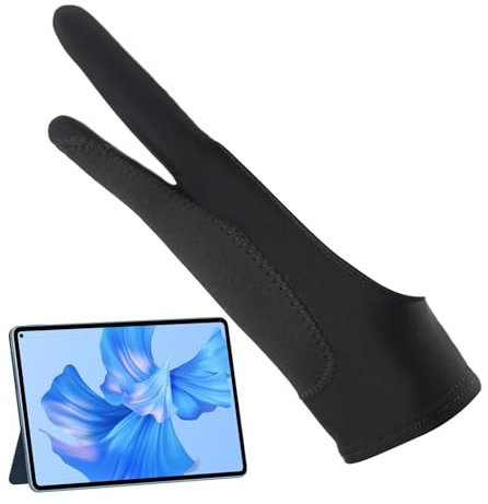 Generisch Zeichnen von Handschuhen - Anti -Touch -Handschuhe, digitaler Kunsthandschuh für Grafik -Tablette, Zeichnen des Handschuhs mit Zwei Fingern, atmungsaktiv