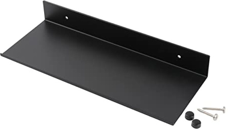 Veemoon Wandregal Schwarz Metall 80 Cm – Metallregal Für Badezimmer Und Küche – Schweberegal Mit Regalbrett Für Moderne Wandmontage – Stilvolles Und Funktionales Design