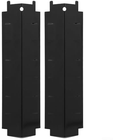 Besttoolifes 2 Stück 37cm Porzellan Stahl Heizplatte Flammplatte Brennerabdeckung Grill Ersatzteile für Charbroil Uniflame für Enders und andere Modelle