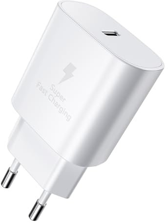 Caricatore USB C da 25 W, Spina Type-C PD 3.0 adattatore di alimentazione universale USB C caricatore rapido compatibile con Samsung Galaxy S22/S23/S24/Google Pixel/Tablet
