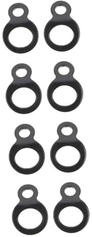 MAGICLULU 4 Sätze D Förmige Zugringe Für Anhänger Robuste Trailer Haken Für Effektive Ladungssicherung Einfache Installation Hohe Belastbarkeit Für Pkw Lkw Motorräder Schwarz 2 Stücke * 4