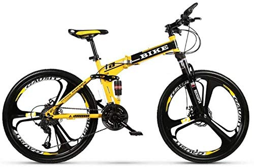 Herren Mountainbike 24/26 Zoll Faltbares Fahrrad Fahrrad MTB Fahrrad Urban Track für Frauen Männer Mädchen Jungen, 27-Stufen-Schicht, 24 Zoll