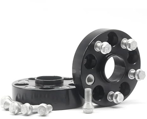 Spurverbreiterung Adapter 2 Stück Für FOX Für GOLF Für Für POLO Auto Aluminium Legierung CNC Spurverbreiterungen 20 25 30 35 50mm PCD 5x100 CB 57.1(2PCS 45mm Black)