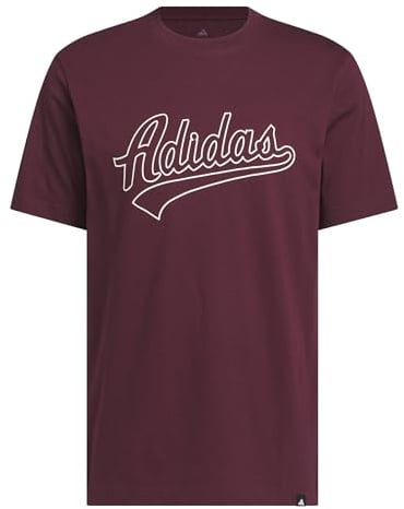 adidas Herren Varsity Tailsweep Graphic Shirt, Maroon, L