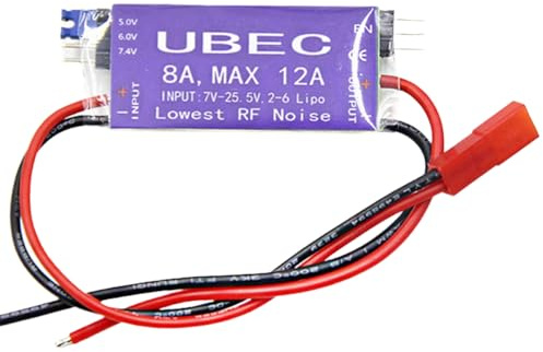 OVNSHVN Uscita regolatore di tensione UBEC 5V / 6V Max 12a per aerei RC per 2-6S Lipo / 6-16 Cell NI-Input Interruttore modello Bec 8a