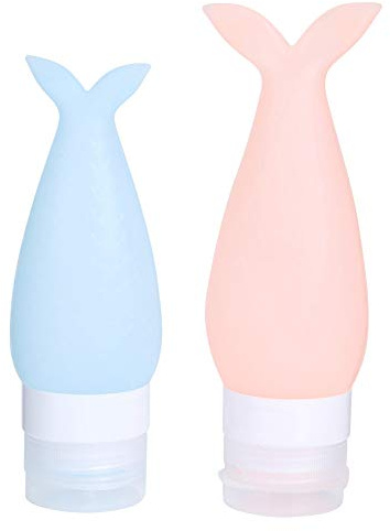 2 Stück tragbare Silikon-Reise-Quetschflasche, Kosmetik-Duschgel-Lotion-Behälter für Geschäftsreisen