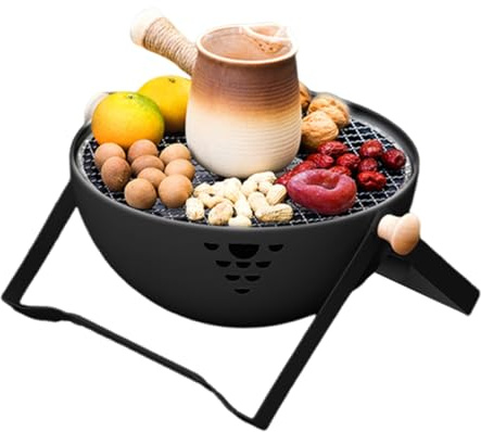 Barbecue au charbon de bois | Cuisinière mobile pliable – Barbecue au charbon de bois avec poignée résistante à la chaleur | Pour table d'extérieur, jardin, camping, voyage, pique-nique, viande rôtie