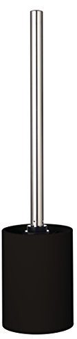 Ridder Touch Toilet Brush, Poly Resin, Black, 8.5 x 8.5 x 37 cm
