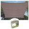 Perel Sonnensegel, Segel Sonnenschutz für Terrasse und Pool, wasserabweisend, UV-Schutz, 4 Edelstahl-O-Ringe, 4 x 3 m, 160 g/m², Polyester, rechteckig, Taupe