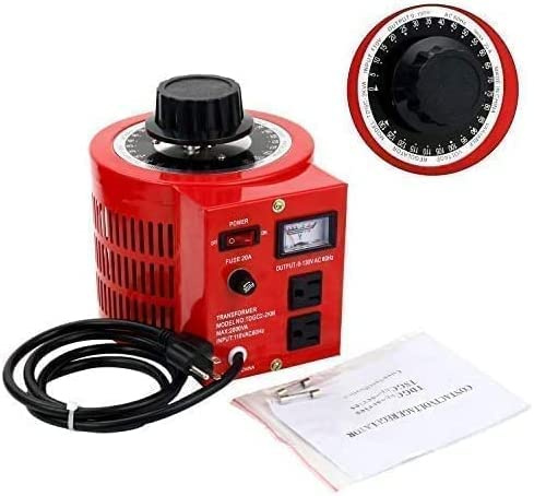 DENDAWEN YaeCCC Transformateur de voiture AC Variable Régulateur de tension Rouge