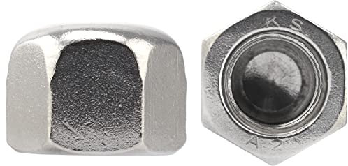 OPIOL QUALITY® Hutmuttern niedrige Form DIN 917 M6 aus Edelstahl A2 V2A (10 Stück) Sechskant Kappenmuttern Sechskant-Hutmuttern