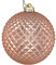 Vickerman 530474-4 Rose Gold Durian Glitter Ball Christmas Tree Ornament (6 pack) (N188558D)