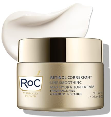 Retinol Correxion Anti-Aging-Creme für 24 Stunden tiefe Feuchtigkeitsversorgung, fortschrittliche Anti-Falten-Feuchtigkeitscreme mit Retinol-Hyaluronsäure, 1,7 oz