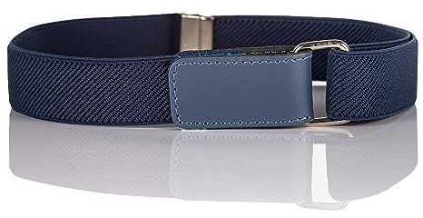 Olata Cintura Elastica Regolabile per Bambini – Estensibile con Chiusura a Strappo, Ideale per 0-15 Anni. Blu Scuro (8-15 Anni)