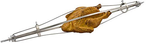 GIEMME Spoleto Spiedo per Girarrosto Spiedo a Rocca Corto, Acciaio Inox, 70 Centimetri