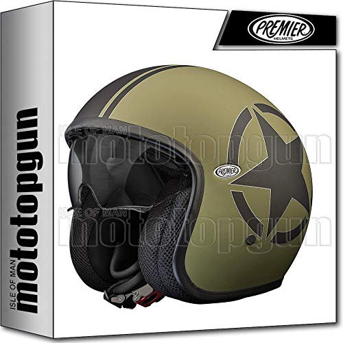 Premier HELM VINTAGE STAR MILITARY BM,MILITARY GRÜN/SCHWARZ,S
