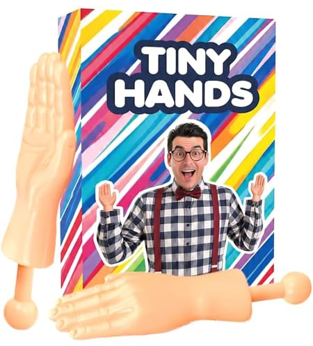 DR DINGUS Tiny Hands (1 Paar – Original) – Original kleine Mini-Handpuppe – bringen Sie jeden zum Lachen – Taschenformat Heiterkeit und großes Lachen – TikTok berühmt – Spaß für Freunde und Familie