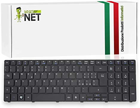 NewNet - Tastiera Italiana Compatibile per Notebook Acer Aspire 5749ZG 5750 5750G 5750TG 5750Z 5750ZG 5800 5810 5810T 5810TG 5810TZ 5810TZG 5820 5820G 5820T 5820TG 5820TZ 5820TZG 7235 7235G