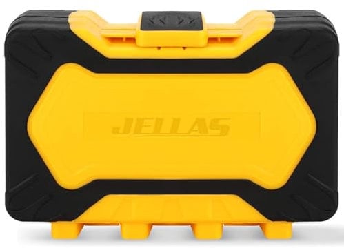 Jellas 22-teiliges Schraubenausdreher Set, Schraubenentferner Set für beschädigte Schraube 2-12mm-Titan-Antirust-Beschichtung-HSS 4341-Stahl-64-65 HRC Härte, Brenn- und