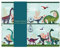 Roger la Borde Briefpapier-Set 10xA5 10xA5 Bögen Umschläge 2xA5 Bögen Sticker je 2 Motive Dino Welt