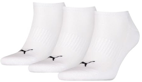 PUMA Unisex Cushioned Sneaker Socken, White, 43/46