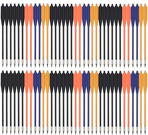 PMAM Kunststoff Armbrust Bolzen Pfeile 6,3 Zoll Stahl Pfeilspitze Jagdpfeile für 50-80lbs Pistole Armbrust (60er)