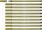 STABILO - Premium-Filzstift - Pen 68-10er Pack - schlammgrün