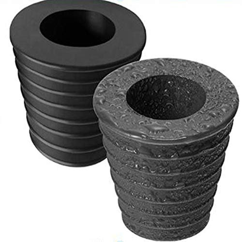 DUDNJC 2 piezas para sombrilla de patio con cono de cuña, soporte base para sombrilla de 1.5 pulgadas, enchufe de anillo para mesa de patio, jardín, playa, mesa de playa, paraguas (negro)