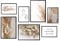 Postertech® Mood Poster Set, Bilder als Wanddeko, Wohnzimmer & Schlafzimmer Beige Boho Lifestyle Mode (Ohne Rahmen - DIN A4 & DIN A3, Beige Pampas Boho)