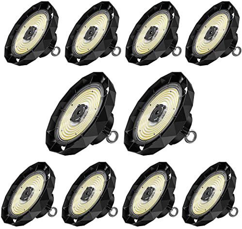 Anten LED Hallenstrahler 150W Industrielampe 25500LM | LED Strahler UFO Highbay 6000K, Werkstattlampe 120°Abstrahlwinkel, IP65 Hallenbeleuchtung Gewerbliche Lager Werkstatt Garage - 10pcs