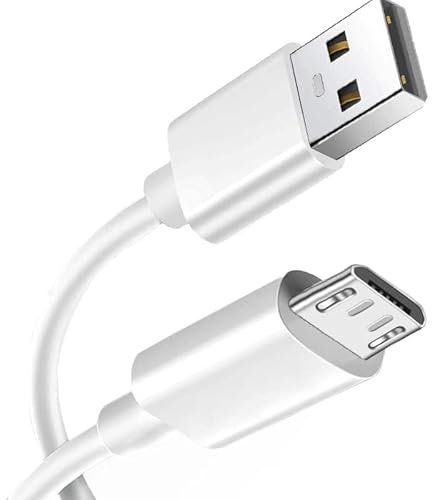 KP TECHNOLOGY Charging Cable for Samsung Galaxy S7 / S7 Edge / S6 / S6 Edge / S5 Neo Mini / A10 A10s / A03 Core / J7 Prime / J6 J6 Plus / J5 / J4 Plus / J4 J3 J2 J1 / A7 A6 S4 S3 S2 Micro USB (WHITE)