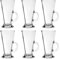 MIVIDE Latte Glasses Set of 6, Glass Cups 270ml Latte Glass Coffee Cups Mugs, Latte Mugs, Coffee Glasses with Handles, Glasses Drinking Set for Latte, Hot Chocolate, Cappuccino, Tea, Hot Drink