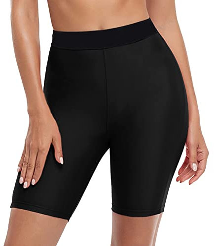 Maillot de Bain 1 Pièce Grande Taille, Shorty d'été Bas de Bain de Sport Taille Haute Pantalon de Natation pour Surf Plage