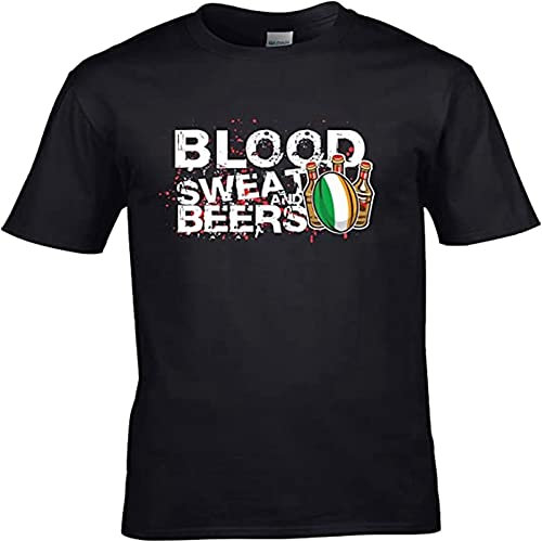 Ireland Rugby Supporter T Shirt Blood, Sweat and Beers2 Large