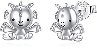 ONEFINITY Drachen Post Ohrringe aus Sterlingsilber Drachen süßer Ohrstecker Schmuck hypoallergene Ohrringe Geschenke für Mädchen Tochter
