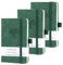 HOMEMARS Notizbuch A6, 3 Stück Notizbücher Set, 14.4cm x 9.6cm Notizblock, Grün, 192 Seiten, Notizheft, Notizblock a6, Journal, Reisetagebuch, Notizbuch Leder, Prägebaum Design