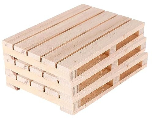 Mini-Palettenuntersetzer aus Holz für heiße und kalte Getränke, quadratische Untersetzer, geeignet für Bier, Getränke, Bars, Restaurants, Wohnzimmer, 3 Stück