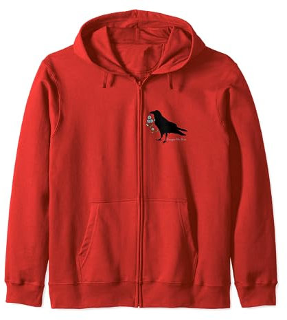 Amsel mit Vergissmeinnicht Blumen Kapuzenjacke