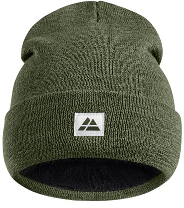 DANISH ENDURANCE Fleece Mütze aus recyceltem Material, Beanie Wintermütze, Fischermütze, Warm & Atmungsaktiv, Unisex, für Herren & Damen, Grün, Einheitsgröße