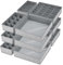 DIMJ 12 Stück Schrank Organizer Schubladen Organizer, Faltbare Aufbewahrungsbox Stoff, Schubladeneinsätze für Kleiderschränke, Kleiderschrank Organizer für Kleidung, Grau Meliert