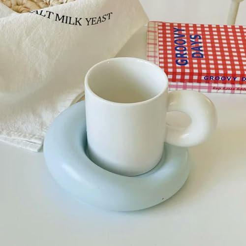 XIUPO Premium Sense Milchbecher Fufu einfaches Keramikbecher-Set Kreative Persönlichkeit ins Büro Nachmittagstee Kaffeebecher