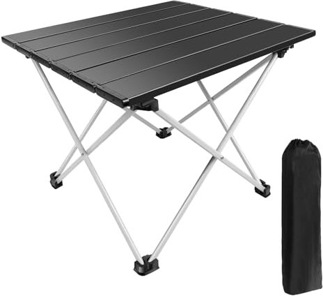 YouseaHome Portable Lightweight Folding Table for Camping and Garden - Aluminum Top, Outdoor Trestle With Carry Bag for Easy Storage, 40x35x32cm