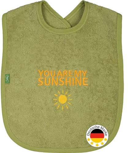 Smithy Lätzchen Bio Baumwolle | Kinderlätzchen | 0-24 Monate | Mädchen Junge | Baby Erstausstattung | sunshine