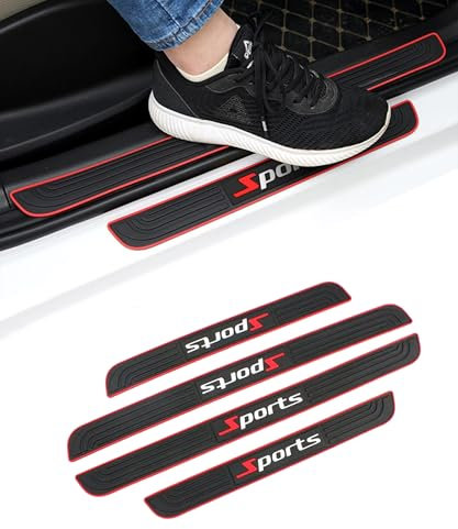 Flaconi 4 Stück Einstiegsleisten Auto,Einstiegsleisten Schutz,Auto Einstiegsleisten Schutz,Einstiegsleisten&Türschweller,Anti Scratch Türschweller Schutz Leisten,Auto Zubehör (Sport)