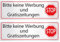 Xerteam 2 Stück Bitte Keine Werbung Aufkleber， Bitte keine Werbung und Gratiszeitungen Aufkleber Schild Briefkastenschilder Selbstklebend, 120 x 50mm Aluminium Korrosion Verschleißfestigkeit