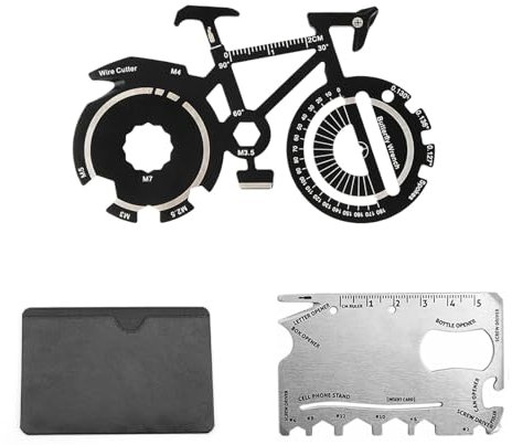 0XBIT Gadget Utile, 2 Pièces Outil Multifonction Porte-Clés, Carte à Multitool, Conception Légère pour une Portabilité Facile, pour une Utilisation Extérieure et Quotidienne